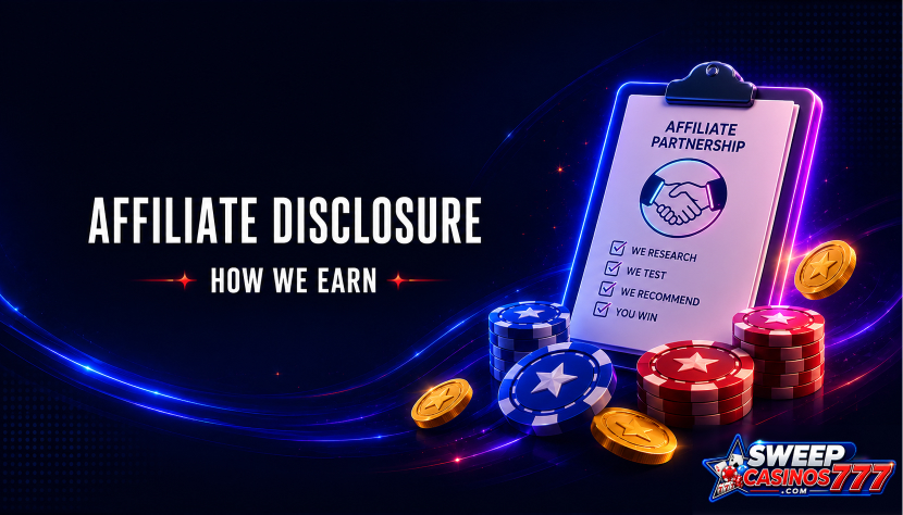 Affiliate disclosure and how SweepCasinos777 earns