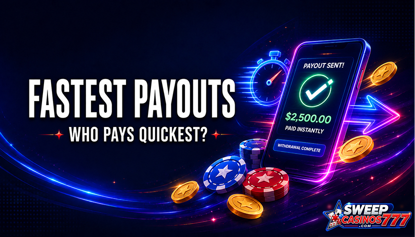 Fastest paying sweepstakes casinos ranked by payout speed