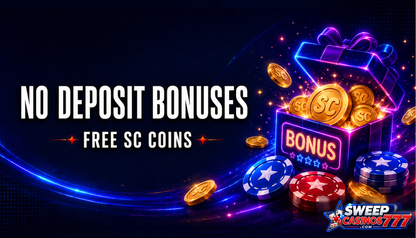 No deposit bonuses with free Sweeps Coins