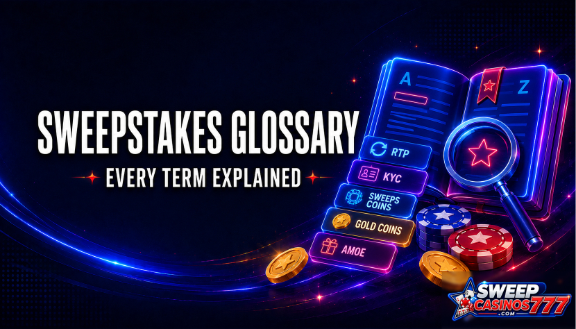 Sweepstakes casino glossary of terms